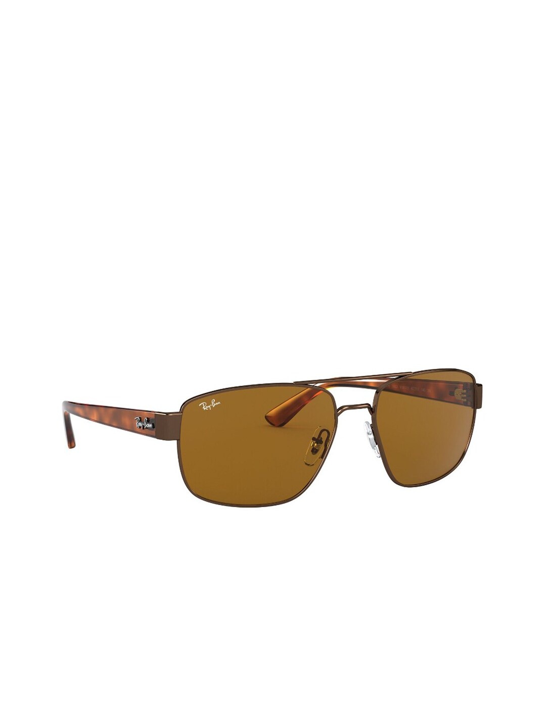 

Ray-Ban Men Square Sunglasses with UV Protected Lens 8056597242929, Brown