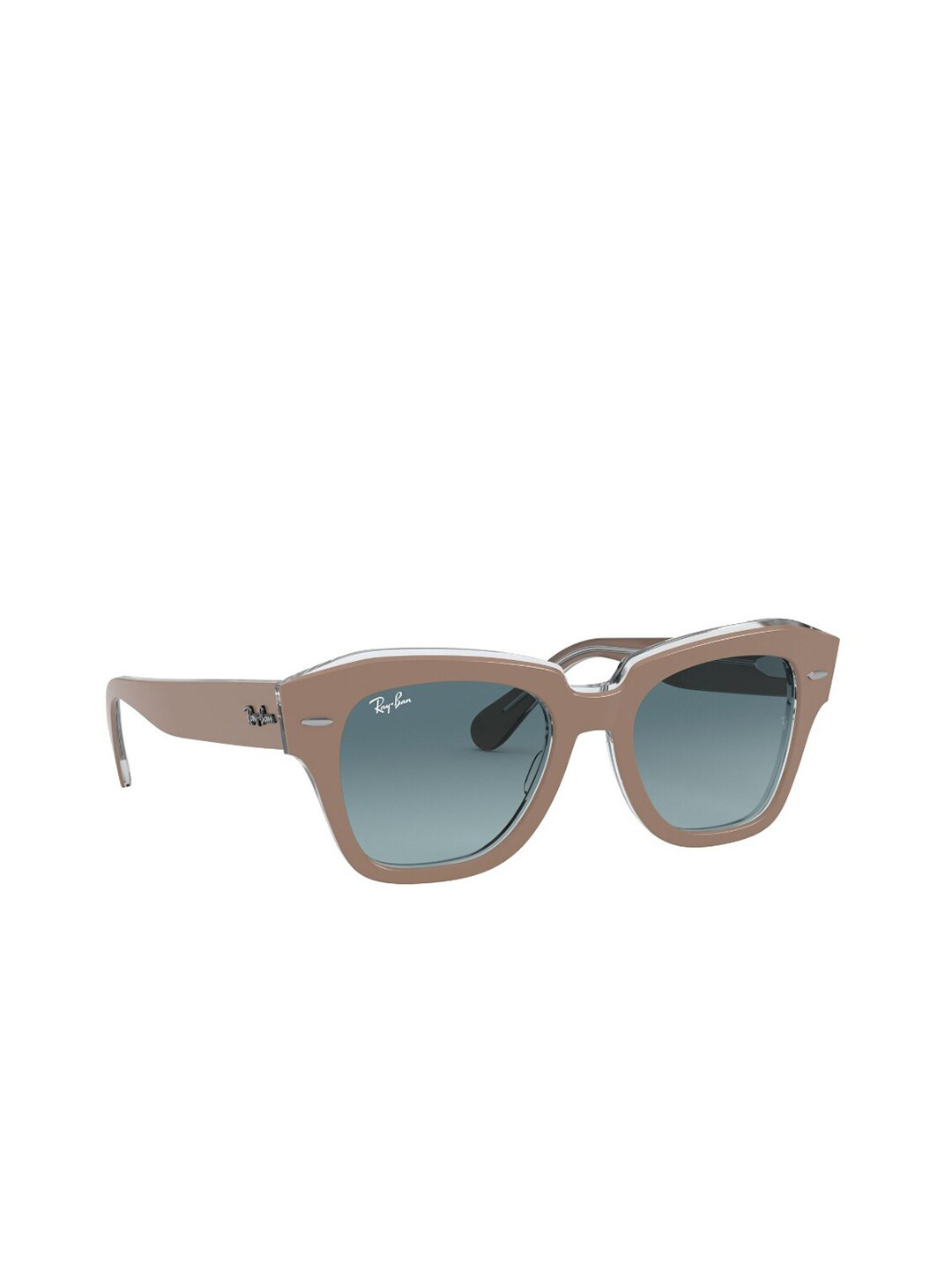 

RAY-BAN Unisex Gradient Blue Lens Square Sunglasses - 0RB218612973M49, Brown