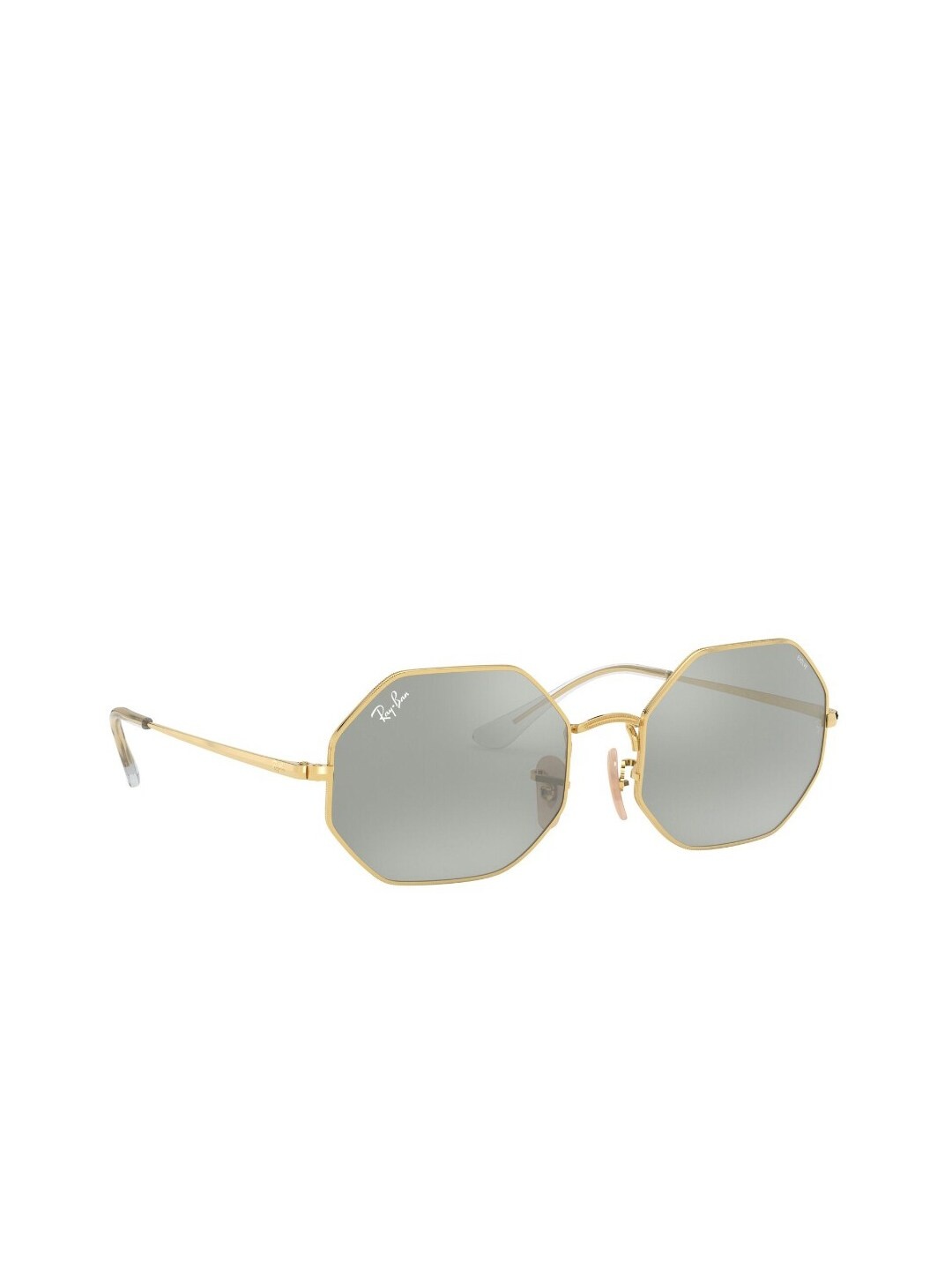 

Ray-Ban Unisex Rectangle Sunglasses With UV Protected Lens 8056597262125, Gold