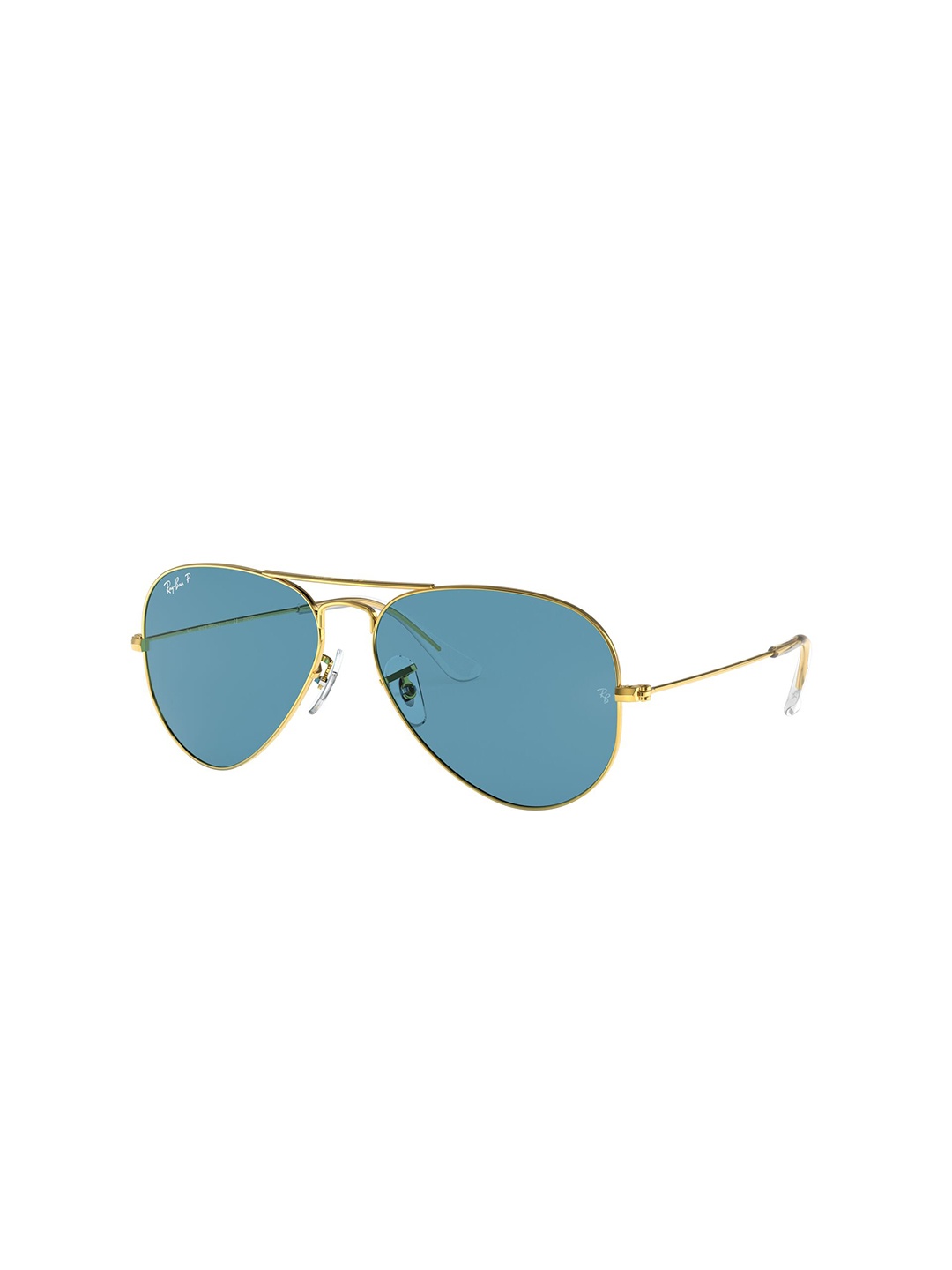 

Ray-Ban Unisex Polarized Blue Lens Pilot Sunglasses - 0 Rb30259196 S258, Gold