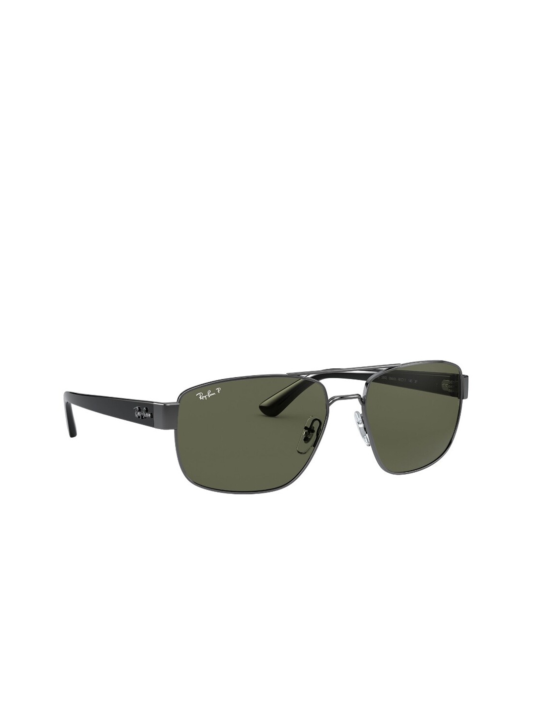 

Ray-Ban Men Polarized Green Lens Irregular Sunglasses - 0RB3663004/5860, Grey
