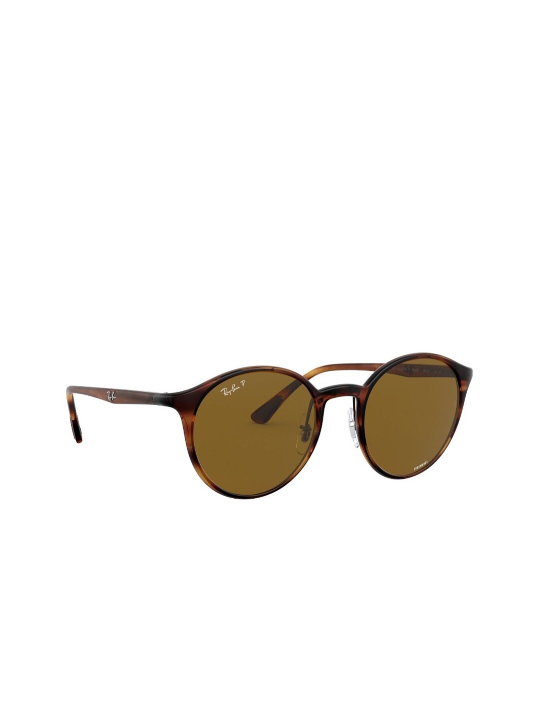 

Ray-Ban Unisex Oval Sunglasses with Polarised Lens, Brown