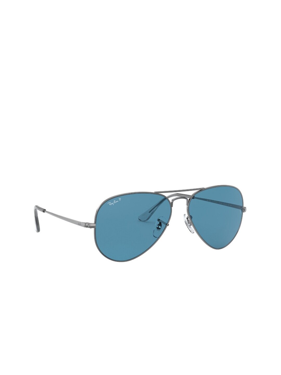 

Ray-Ban Unisex Polarized Blue Lens Pilot Sunglasses - 0RB3689004/S255, Grey