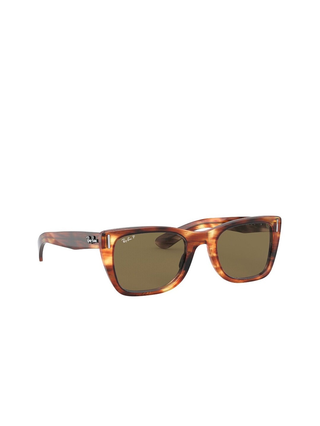 

Ray-Ban Unisex Rectangle Sunglasses with Polarised Lens 8056597242769, Brown