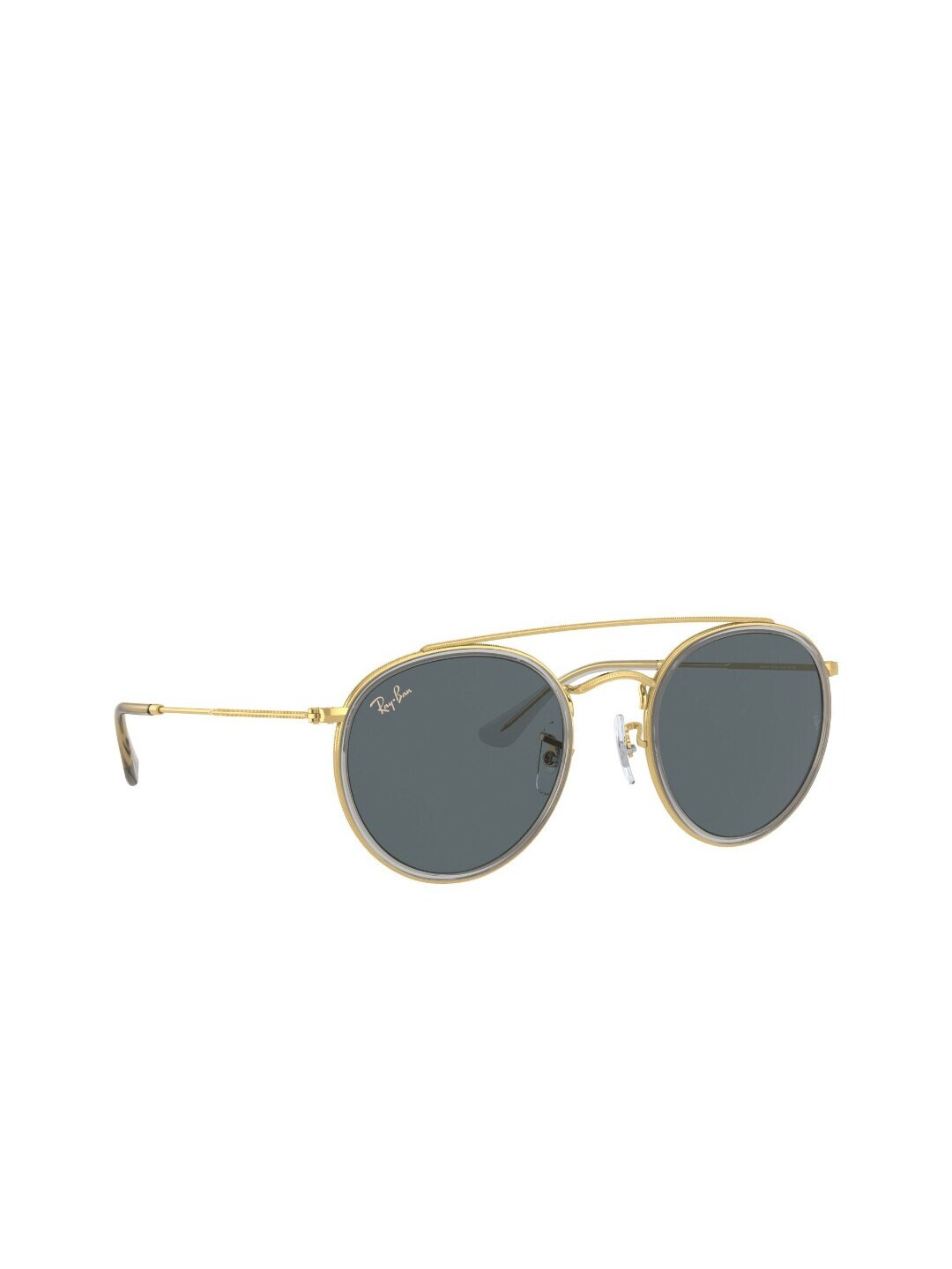 

Ray-Ban Unisex Round Sunglass With UV Protected Lens 8056597365062, Gold
