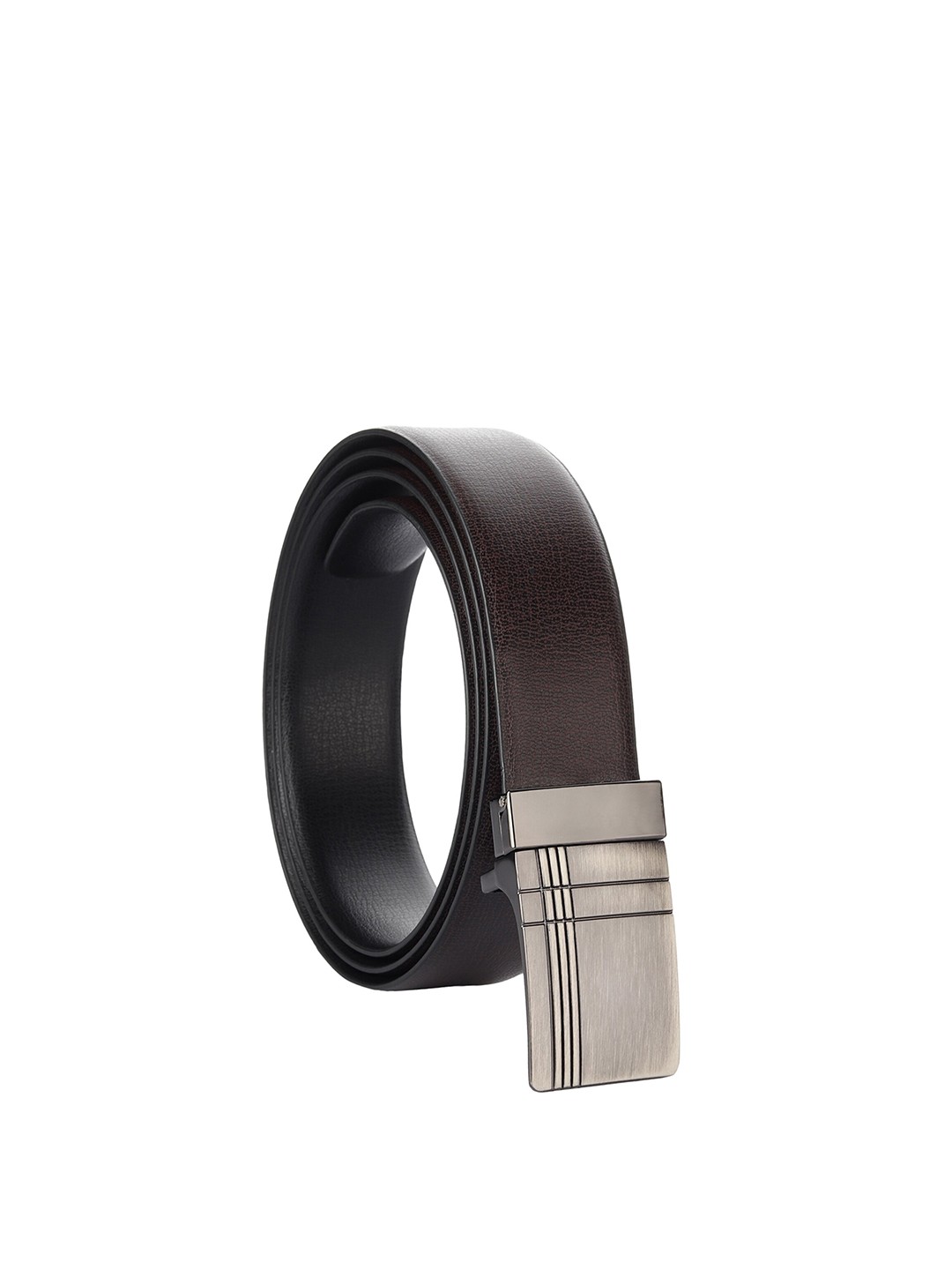 

HENEDA Men Textured Formal Belt, Brown