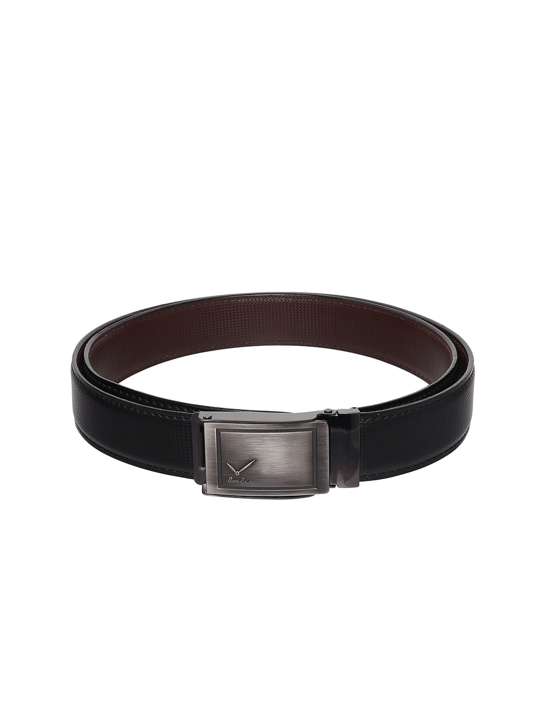 

HENEDA Men Textured Formal Belt, Black