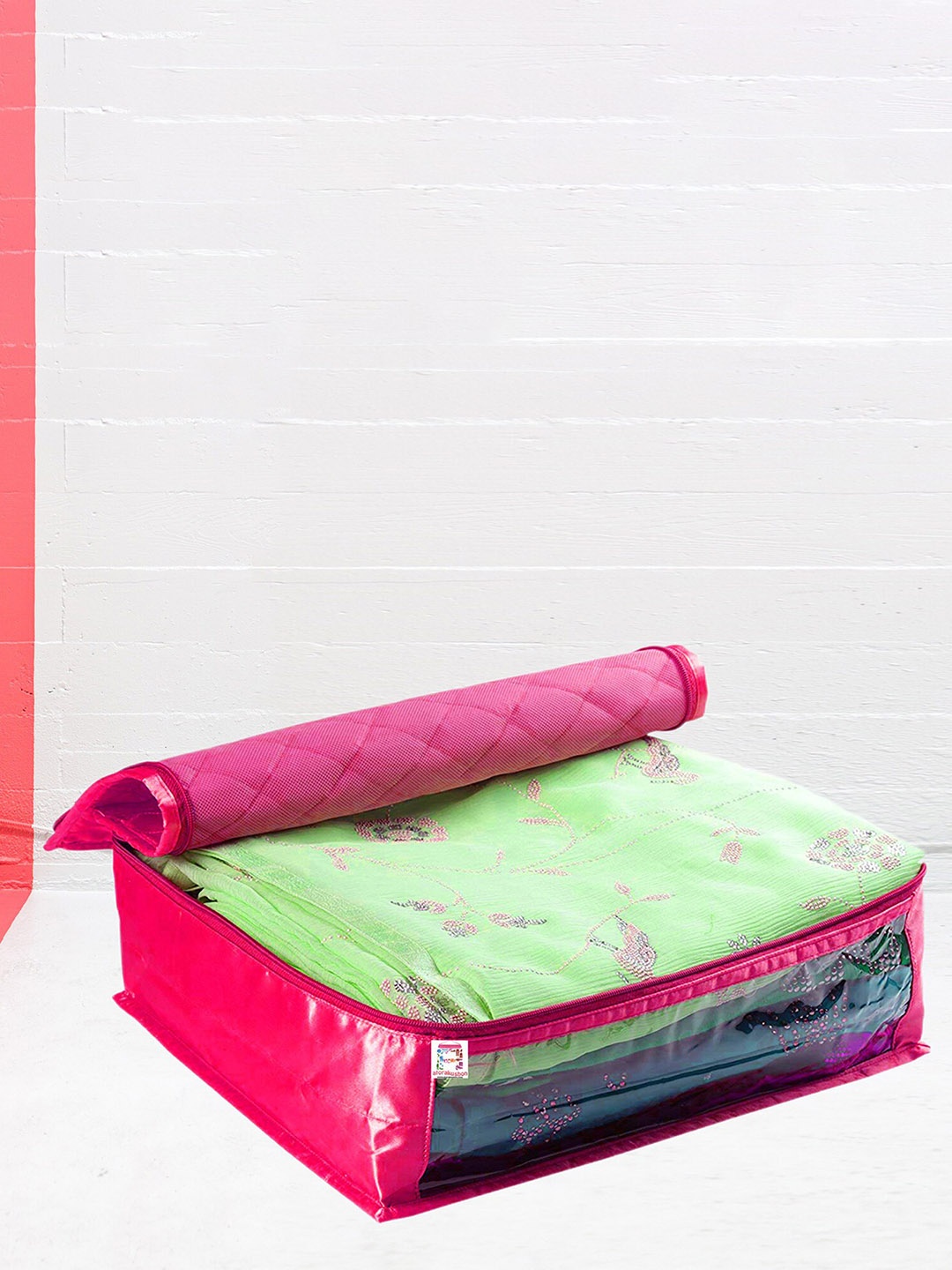 

atorakushon 10-Pcs Pink Reusable Saree Wardrobe Organisers