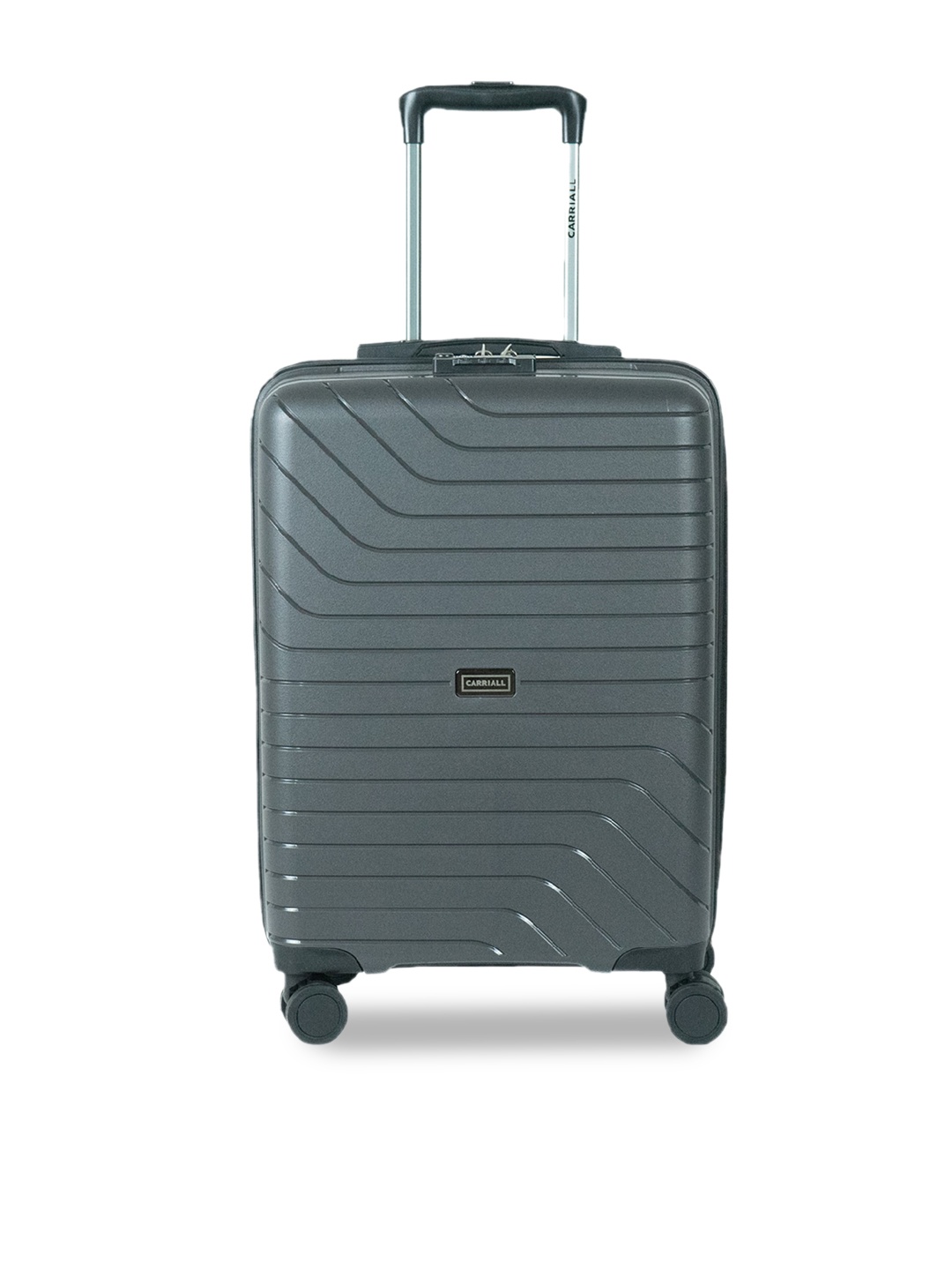 

CARRIALL Textured Hard-Sided Cabin Trolley Suitcase, Grey