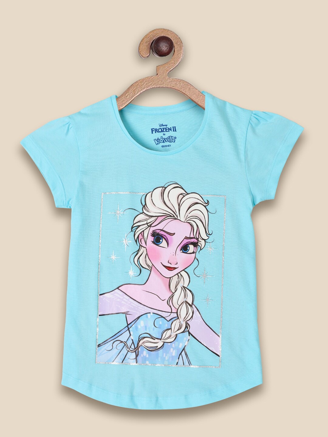 

Kids Ville Girls Printed Cotton T-shirt, Blue