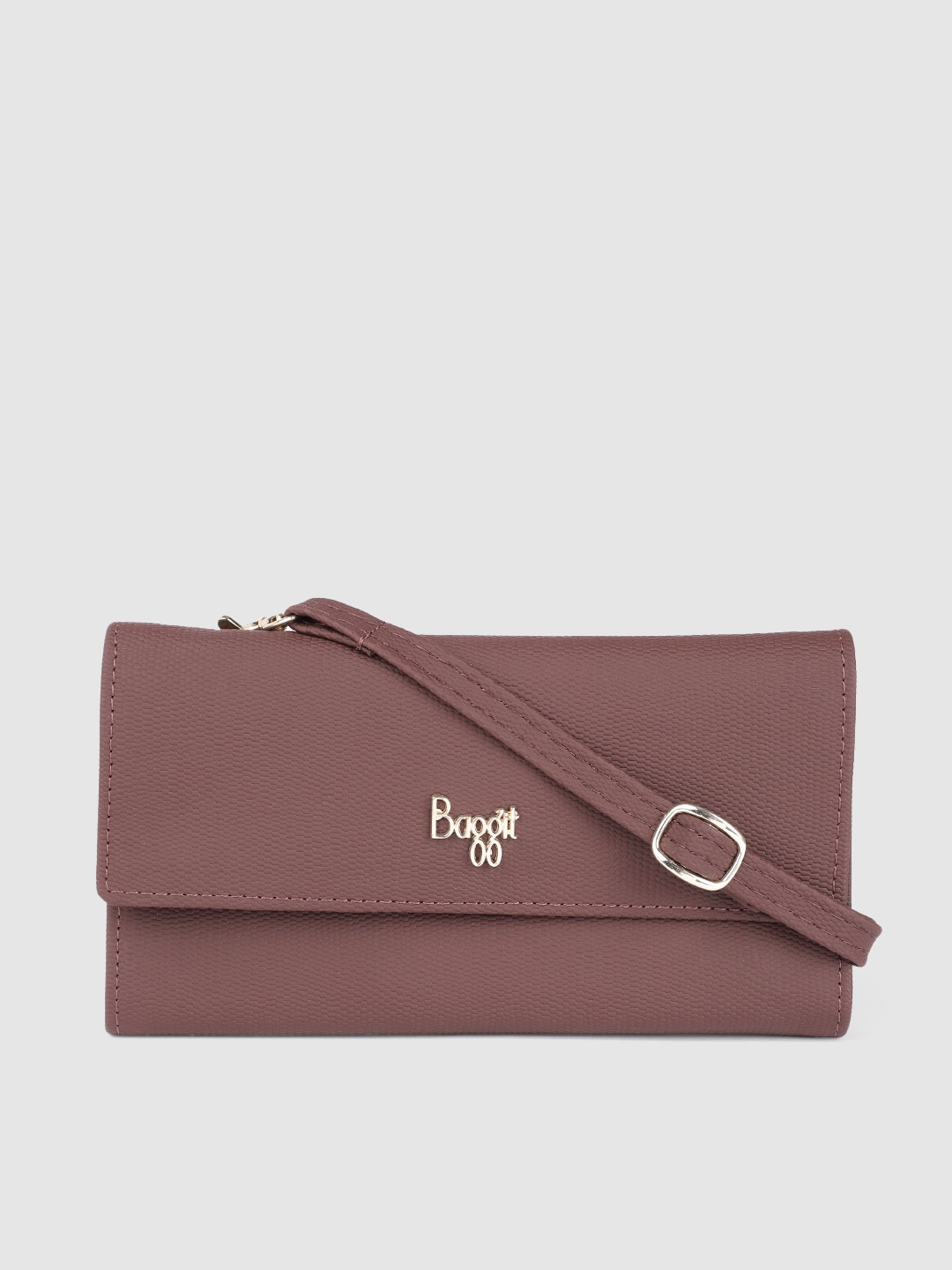 

Baggit Women Envelope Wallet with Sling Strap, Burgundy