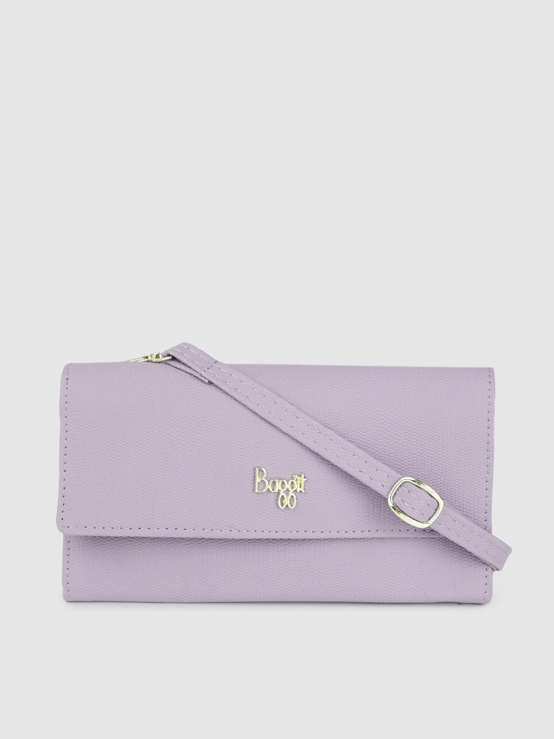 

Baggit Women Envelope Wallet with Sling Strap, Violet