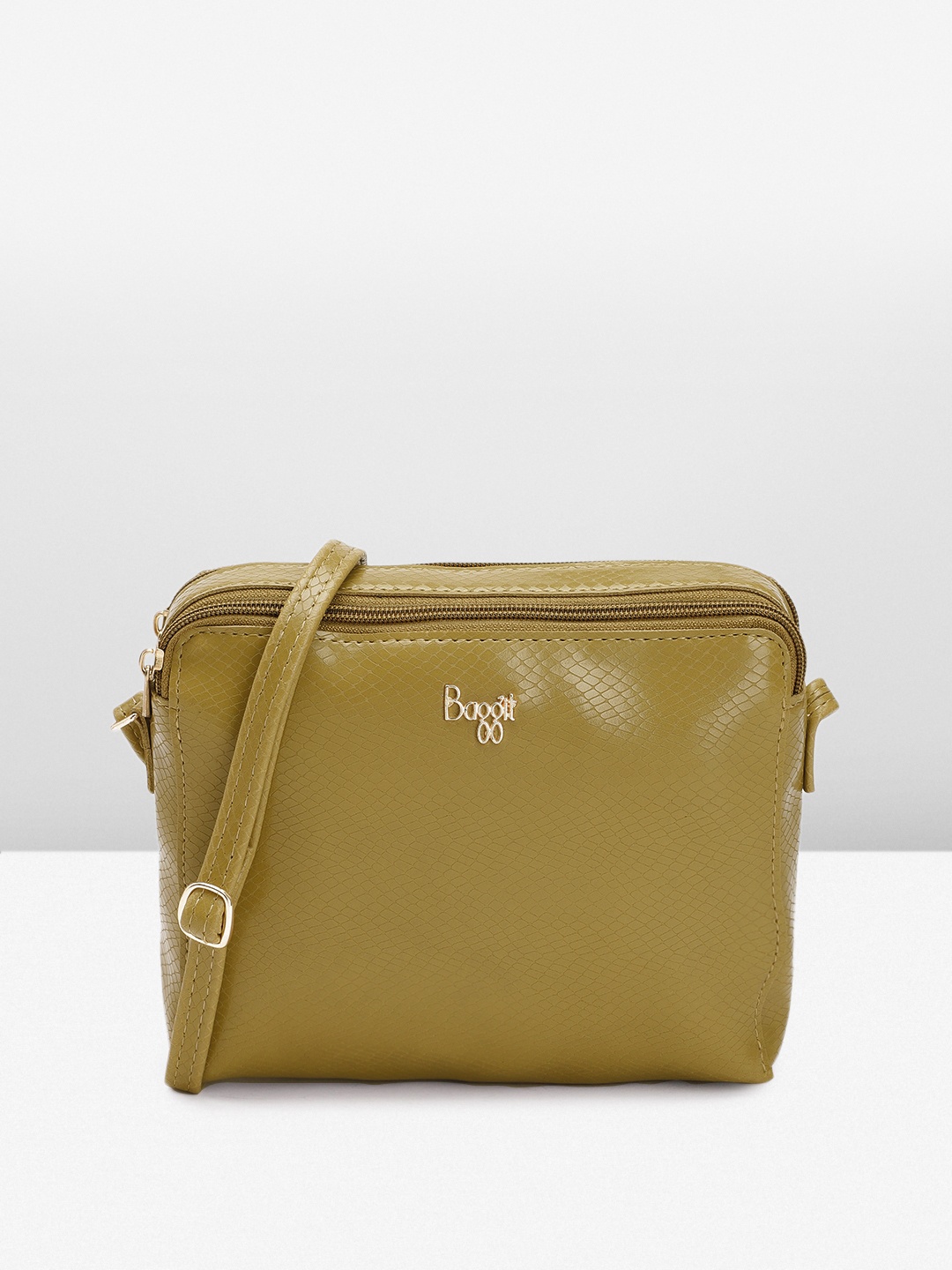 

Baggit Textured Sling Bag, Olive