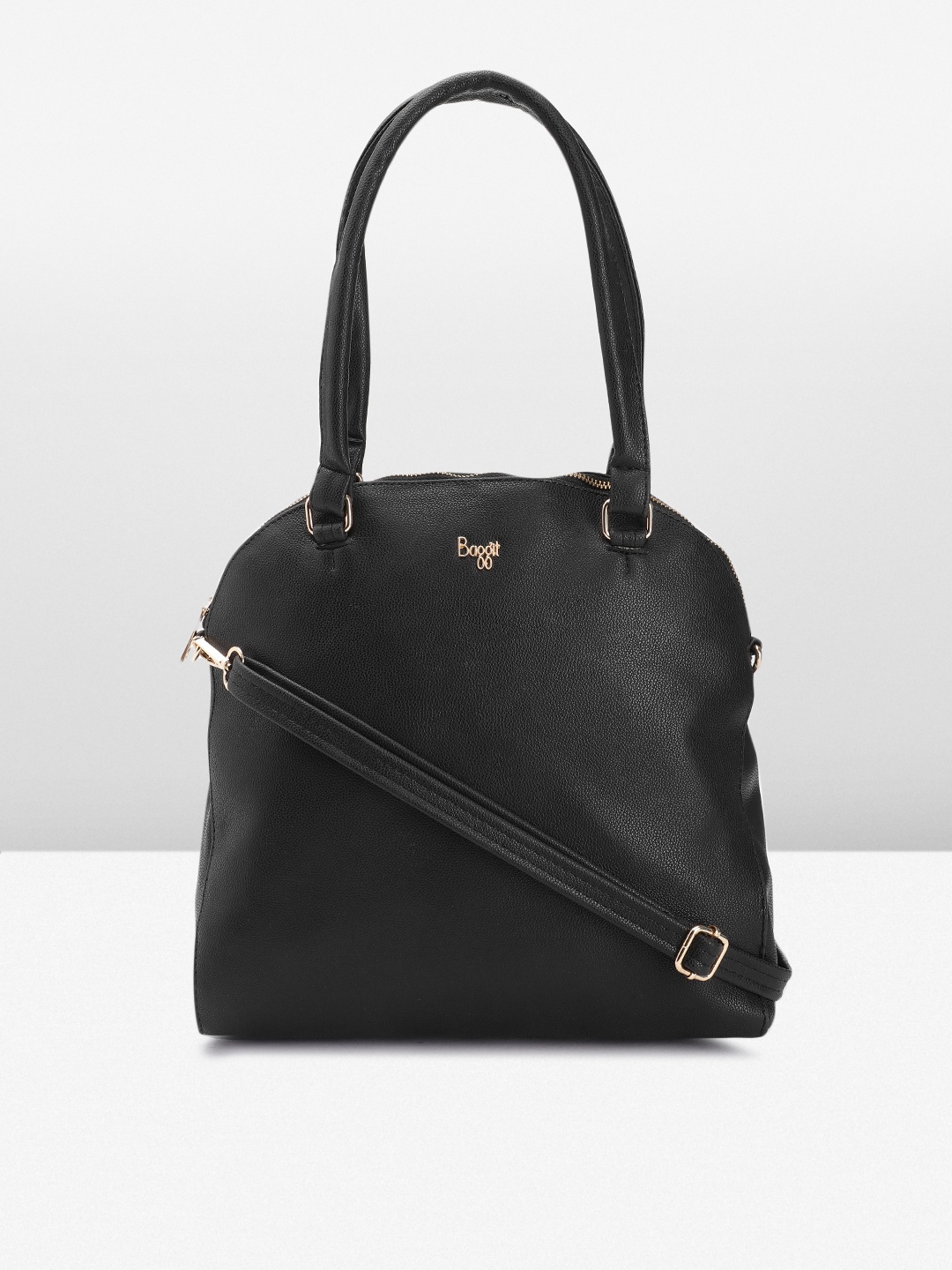 

Baggit Textured Structured Handheld Bag, Black