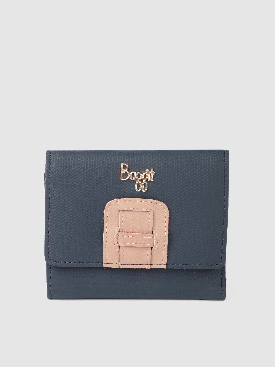 

Baggit Women Three Fold Wallet, Navy blue