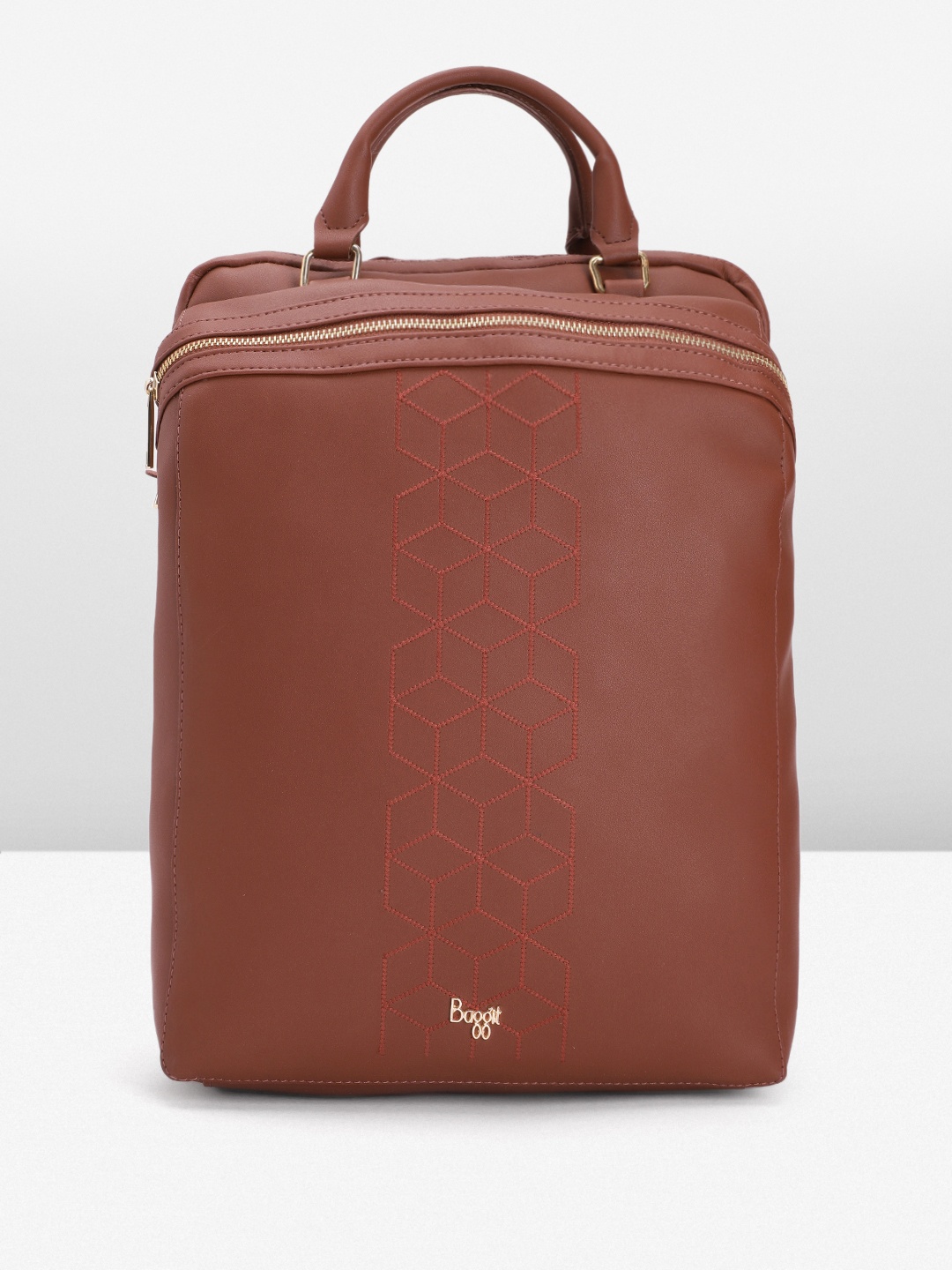 

Baggit Women Solid Backpack Cum Handbag, Red