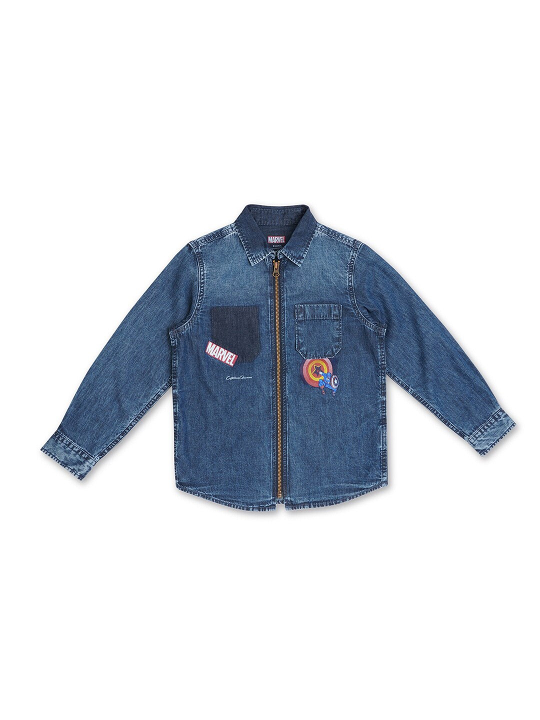 

Pepe Jeans Boys Faded Casual Cotton Shirt, Blue