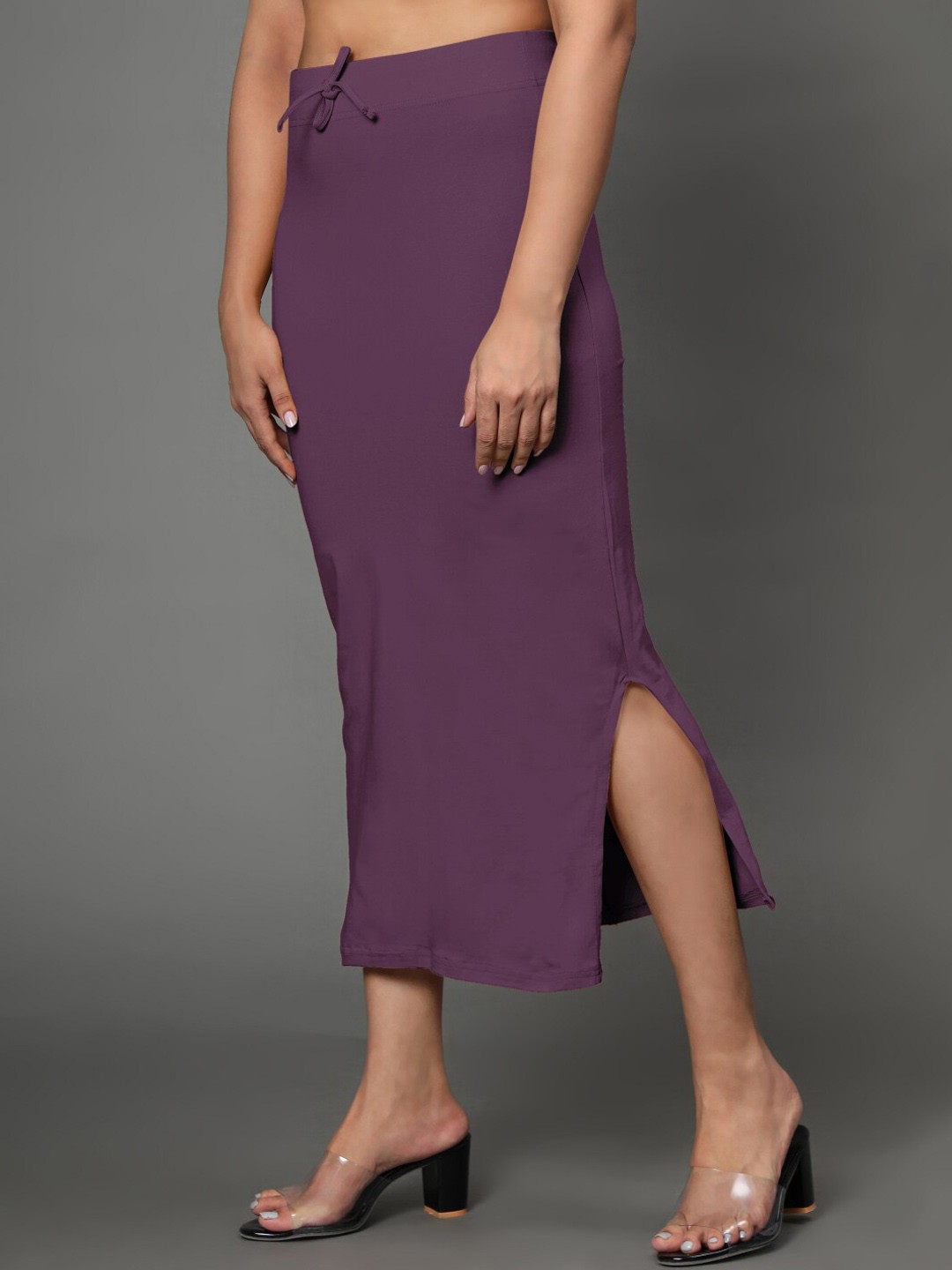 

Jaanvi Mermaid-Fit Stretchable Saree Shapewear with Side Slit, Purple