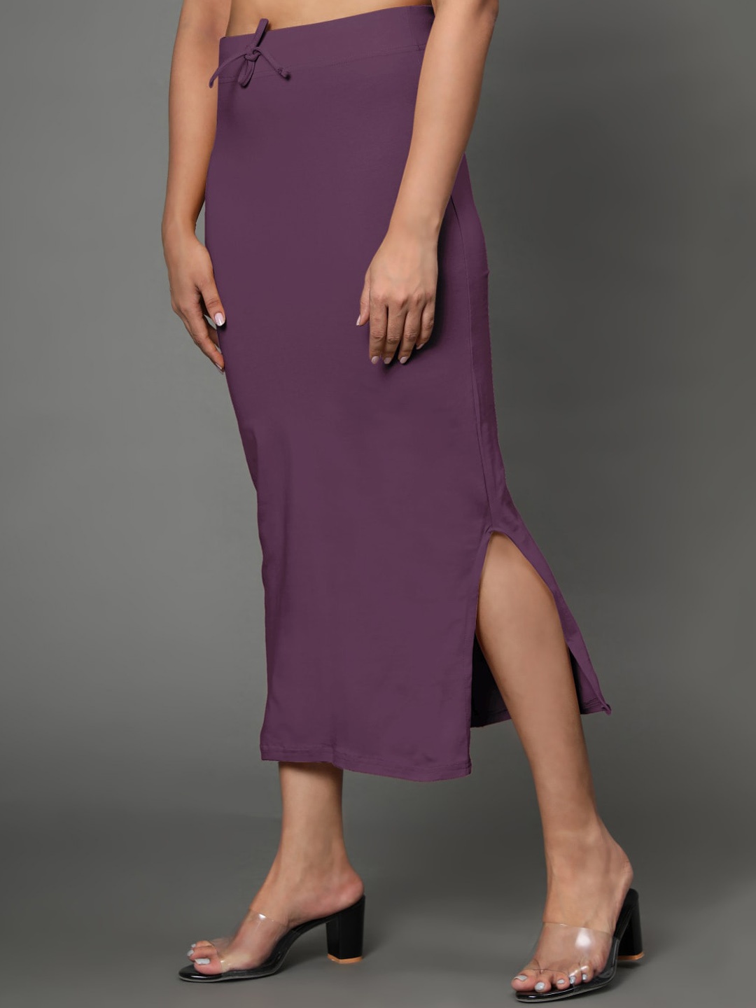 

Jaanvi Cotton Mermaid Style Saree Shapewear, Purple