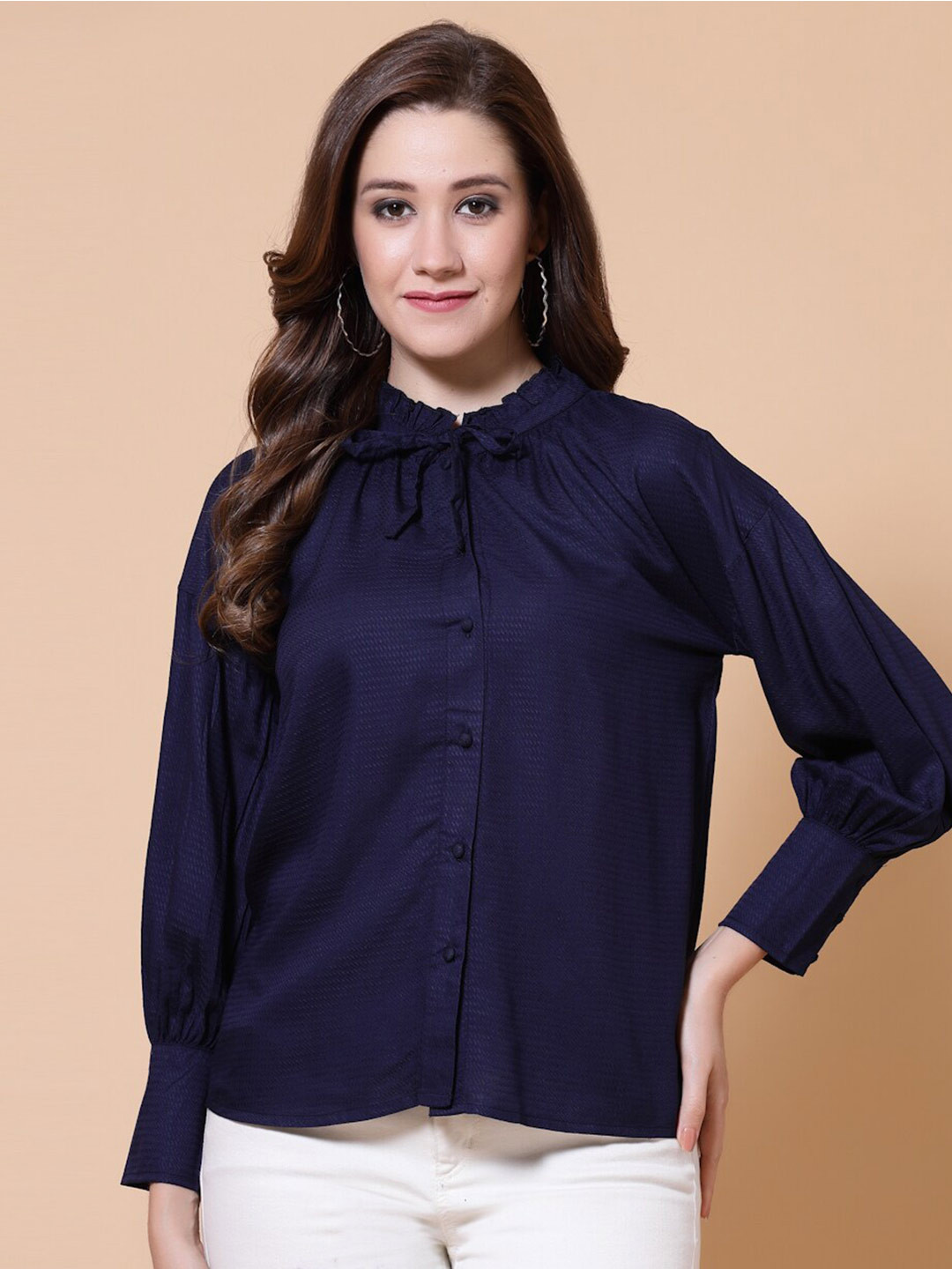 

HOUSE OF KKARMA Women Sheer Casual Shirt, Blue