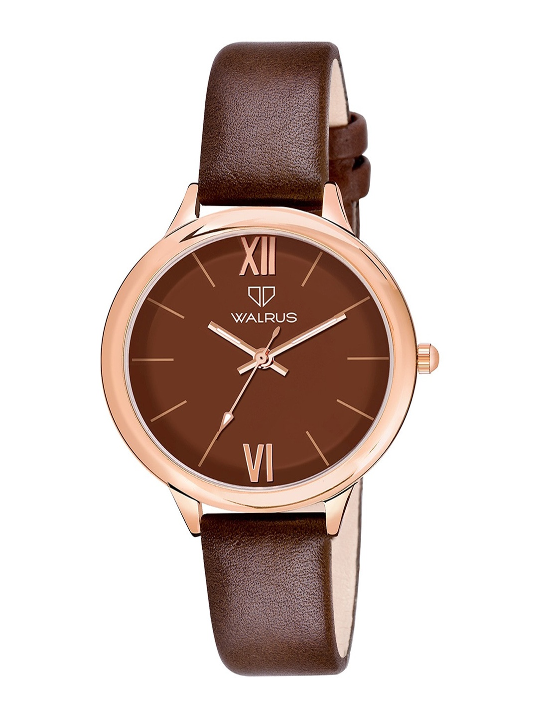 

Walrus Women Brass Dial & Leather Straps Analogue Watch WWTW-VENICE-VII-090917, Brown