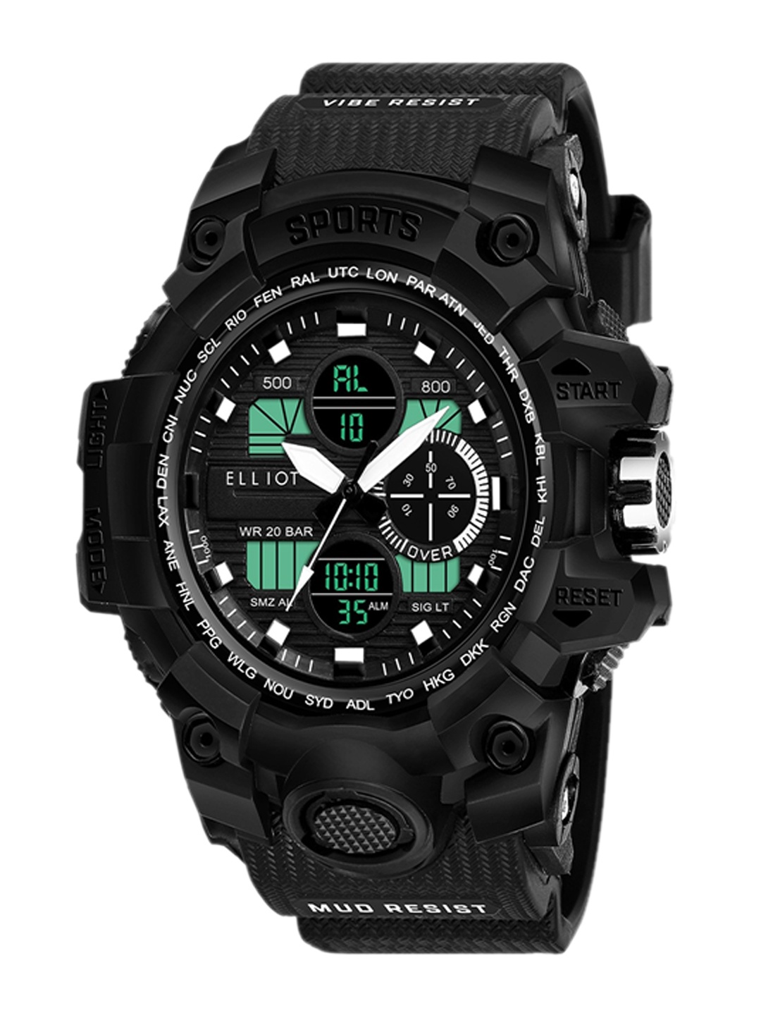 

Walrus Men Dial & Straps Analogue and Digital Watch EWTM-SPORTS-IV-020202, Black