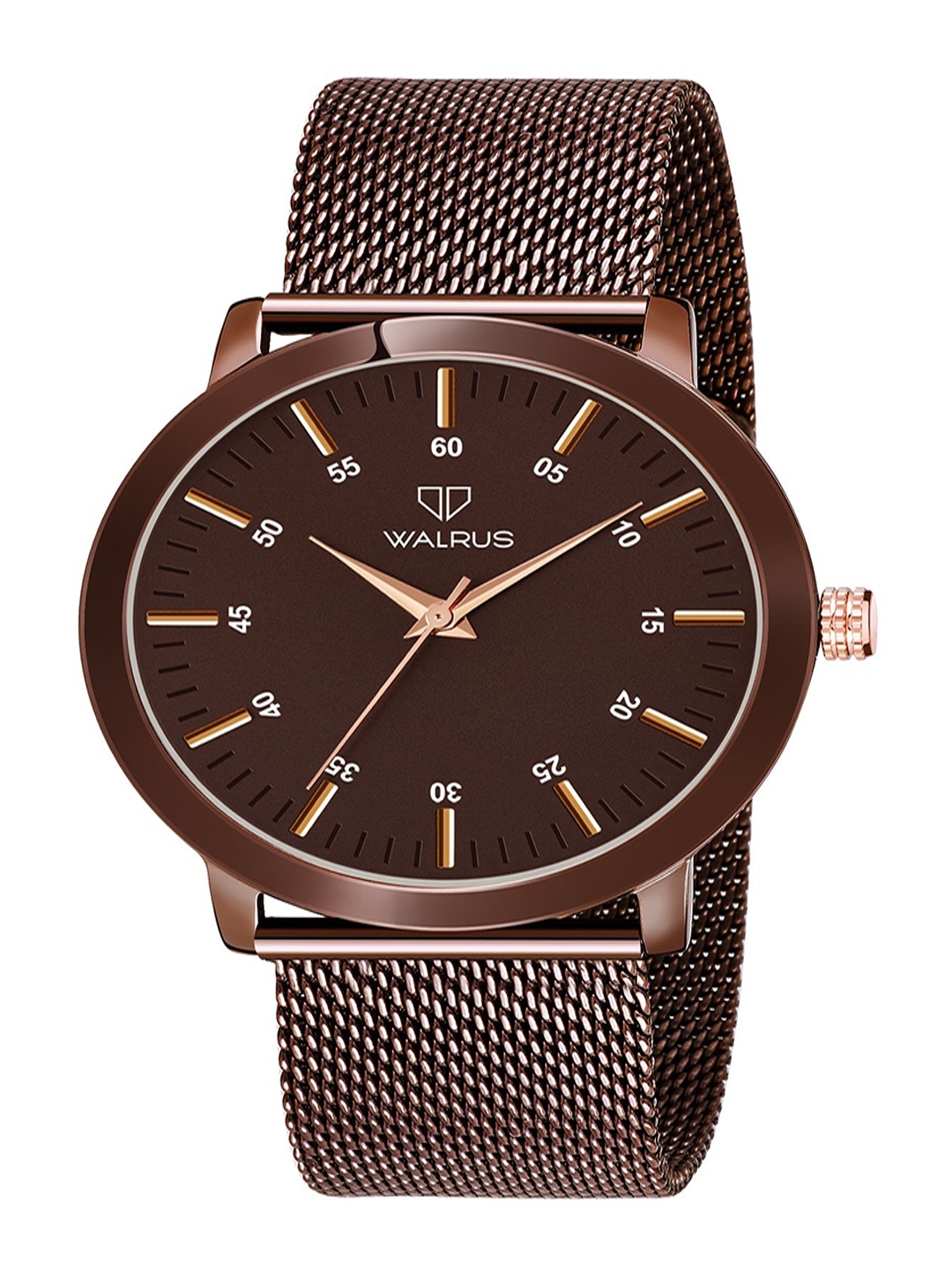 

Walrus Unisex Brass Dial & Stainless Steel Bracelet Style Watch WWTP-ELITE-XIX-090909, Brown