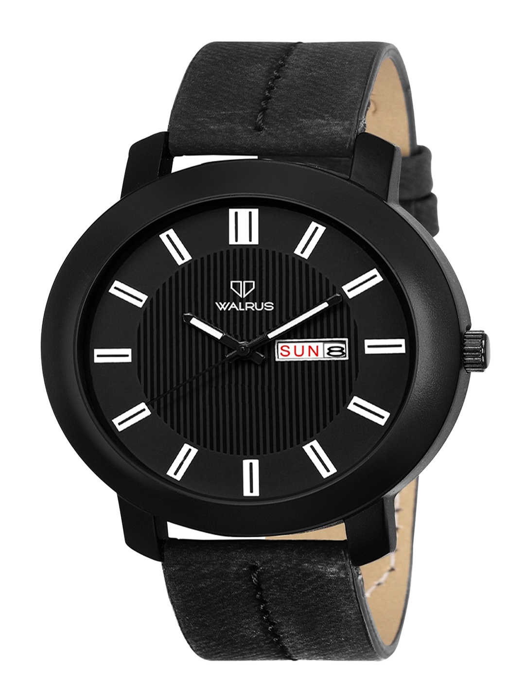 

Walrus Men Brass Dial & Straps Analogue Leather Watch WWTM-INVC-XVII-020202, Black