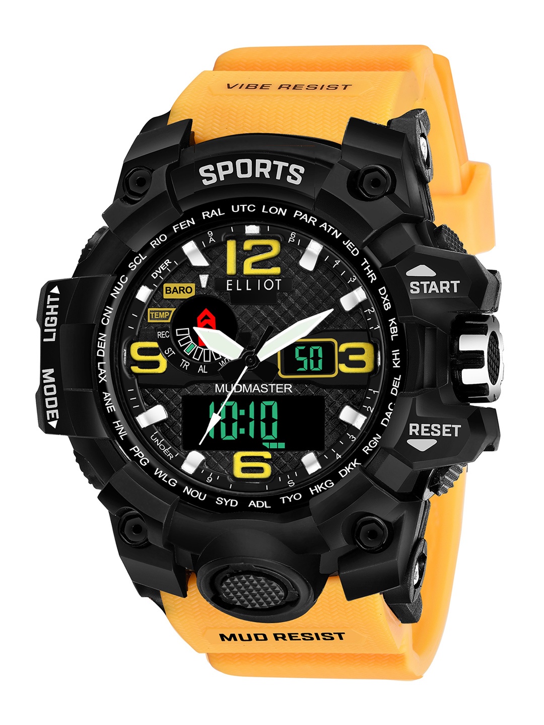 

Walrus Men Dial & Straps Analogue and Digital Sports Watch EWTM-SPORTS-II-021002, Yellow