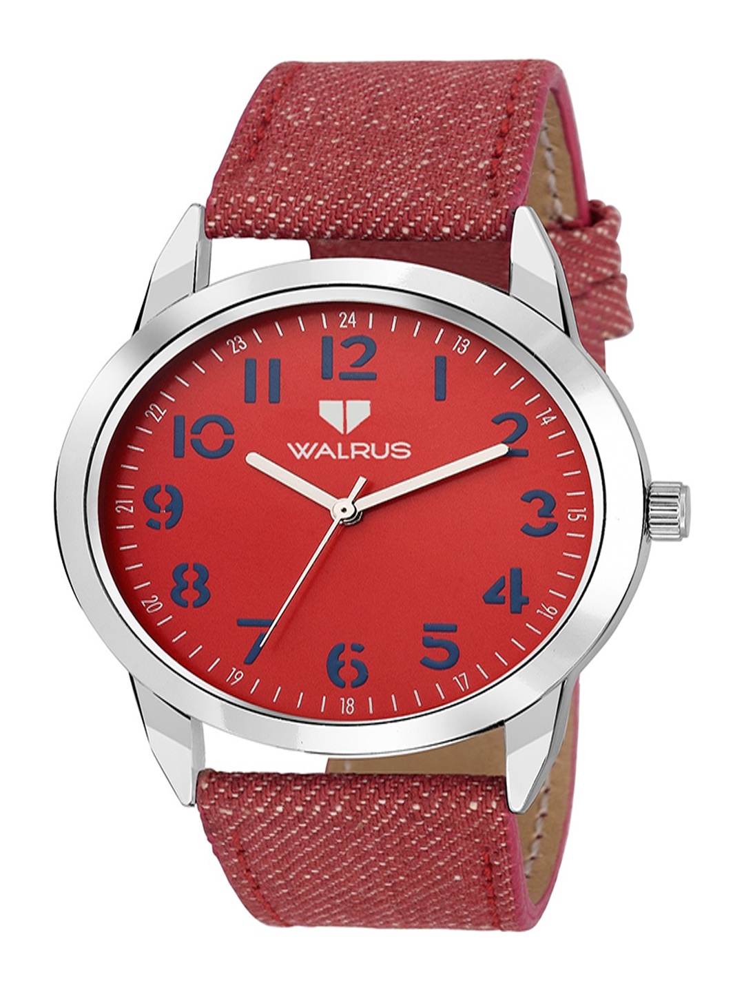 

Walrus Men Brass Printed Dial & Straps Analogue Watch WWTM-DNM-101007, Red