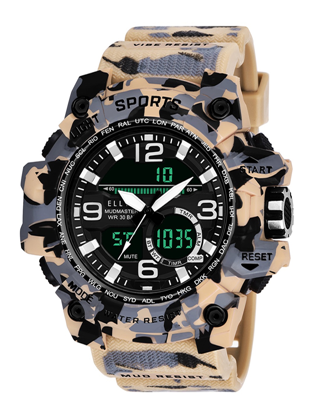 

Walrus Men Printed Dial & Straps Analogue and Digital Sports Watch EWTM-CAM-020606, Gold