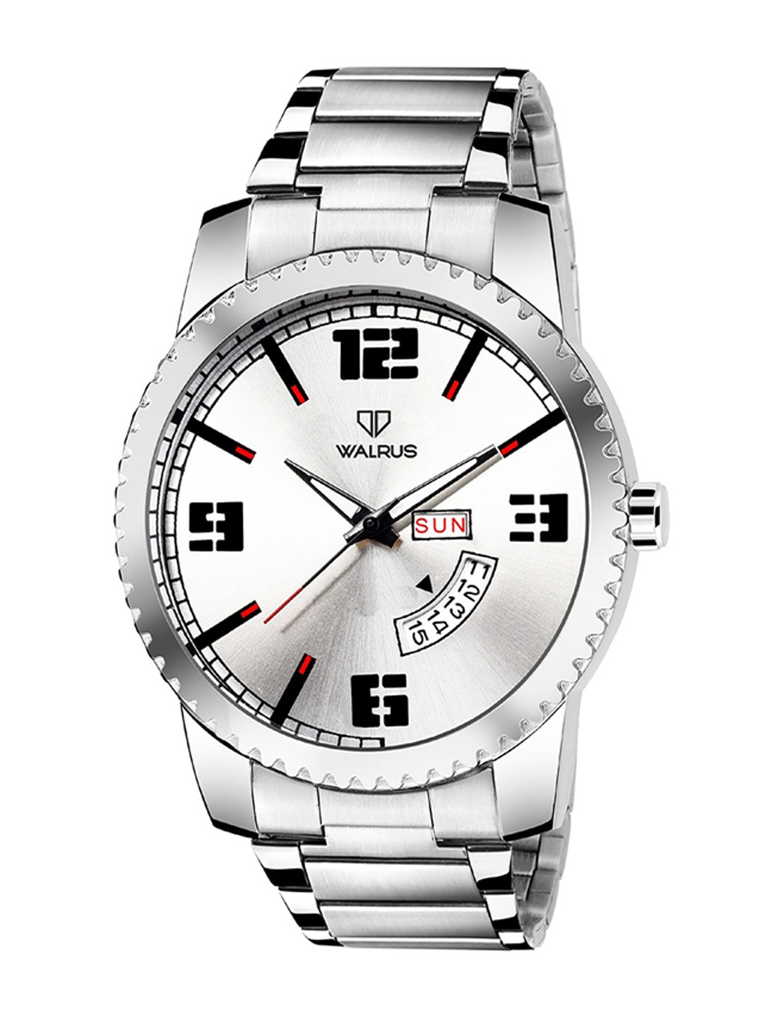 

Walrus Men Embellished Dial & Stainless Steel Analogue Watch WWTM-INVC-IV-070707, Silver