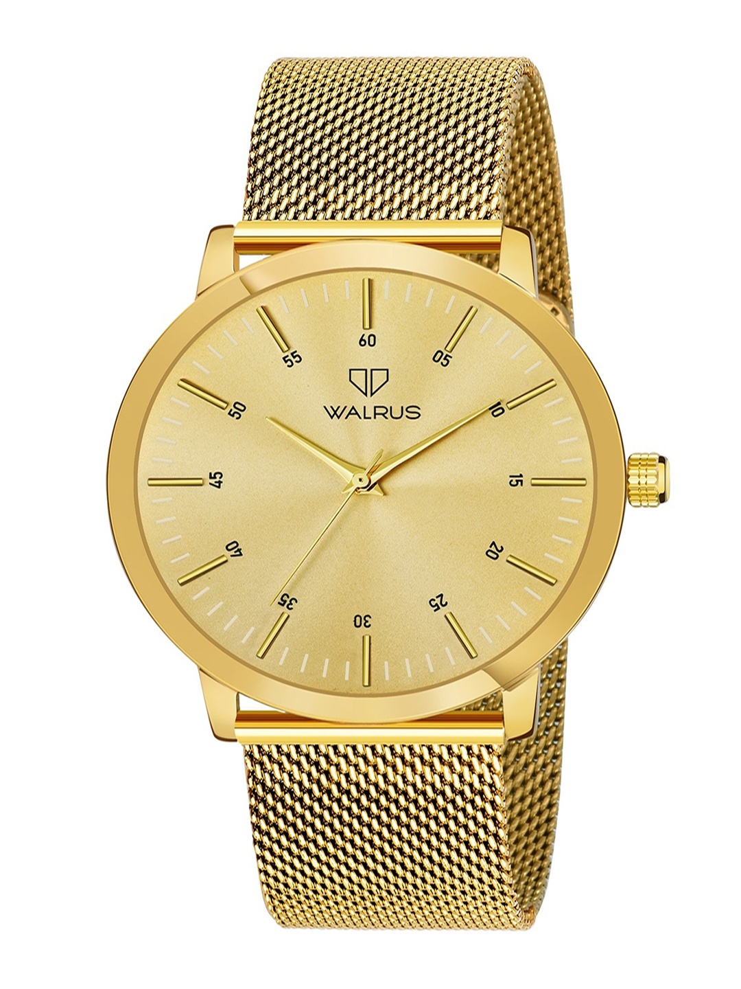 

Walrus Men Brass Dial Stainless Steel Bracelet Style Analogue Watch WWTM-ELITE-XIX-060606, Gold