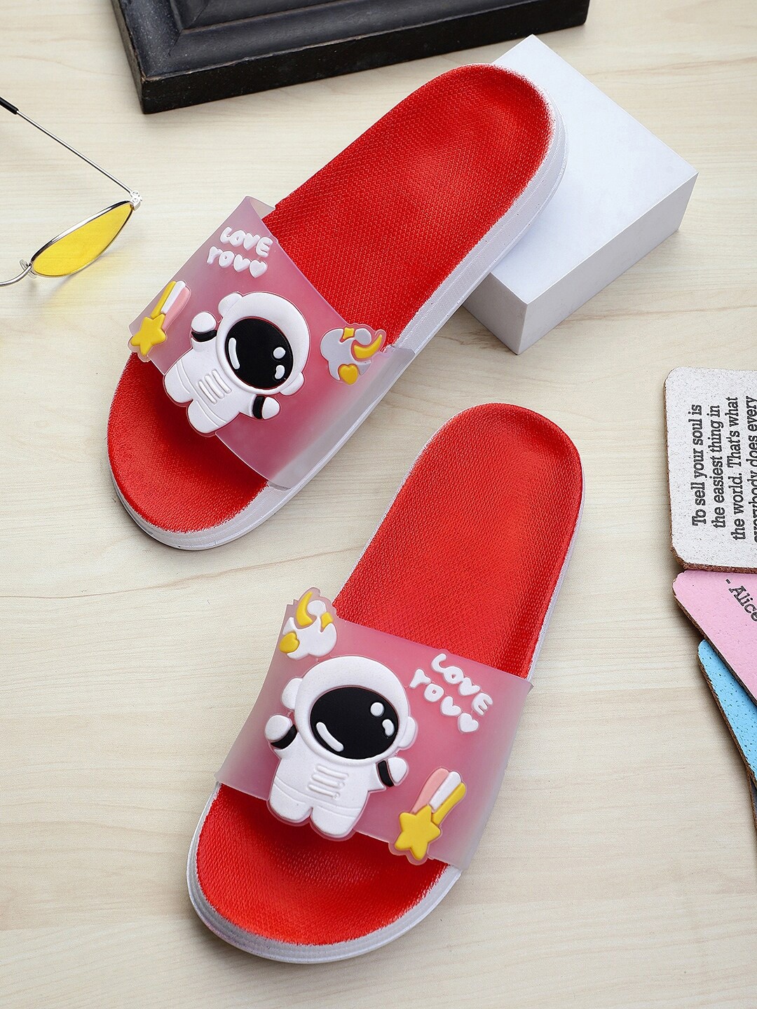 

Pampy Angel WomenRubber Sliders, Red