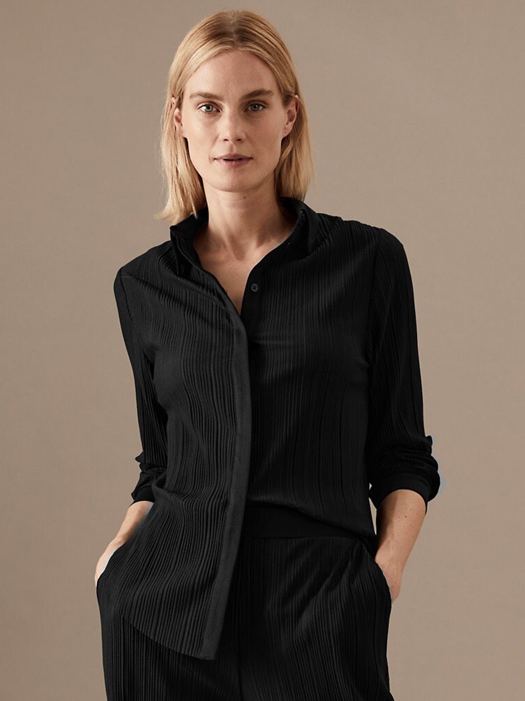 

Marks & Spencer Women Casual Shirt, Black