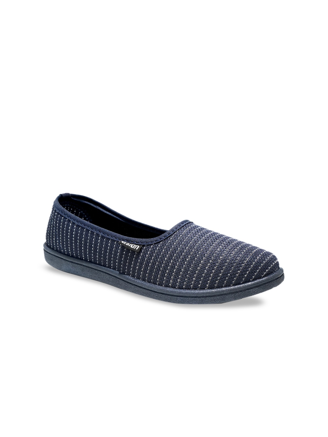 

ASIAN Women Woven Design Lightweight Slip-On Sneakers, Navy blue