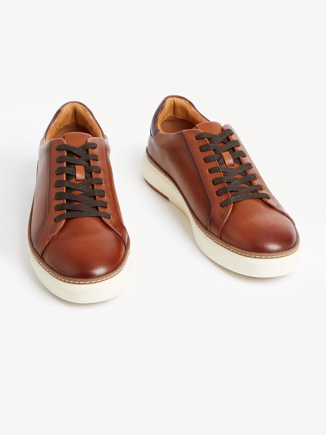 

Marks & Spencer Men Leather Sneakers, Brown