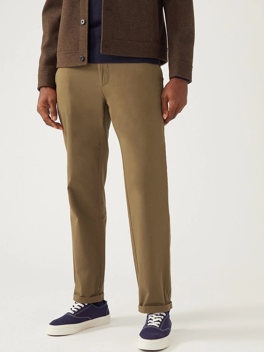 

Marks & Spencer Men Chinos Trousers, Brown