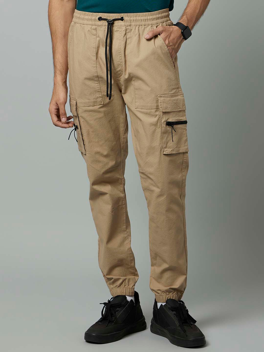 

Celio Men Regular Fit Cotton Joggers, Khaki