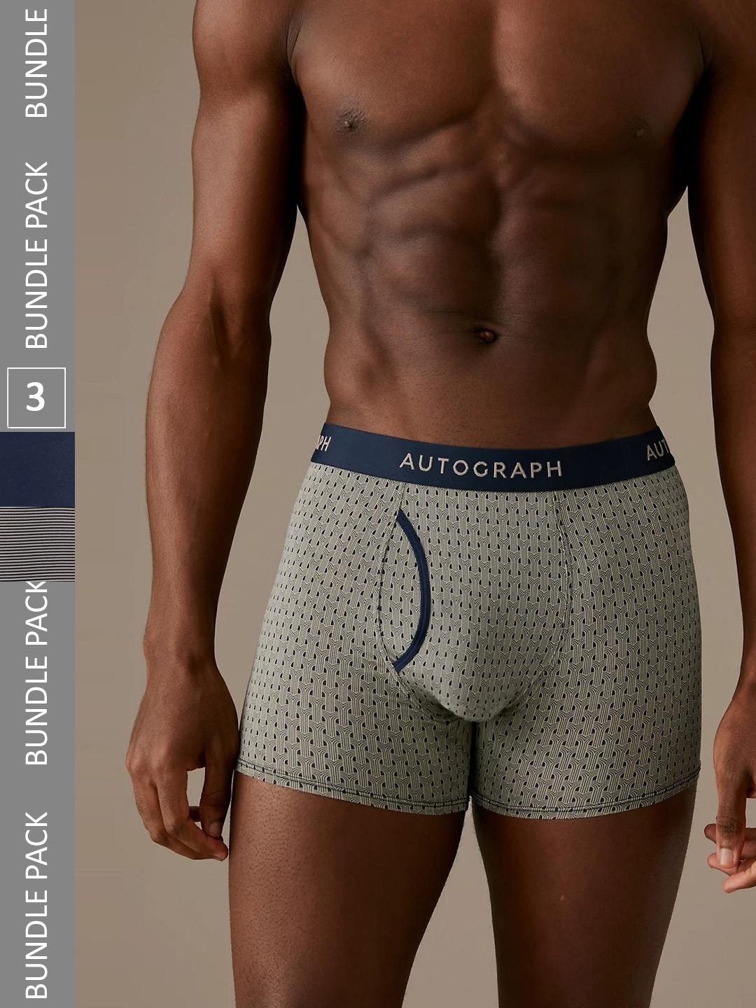 

Marks & Spencer Men Pack Of 3 Short Trunks T145312ANAVY MIX, Navy blue