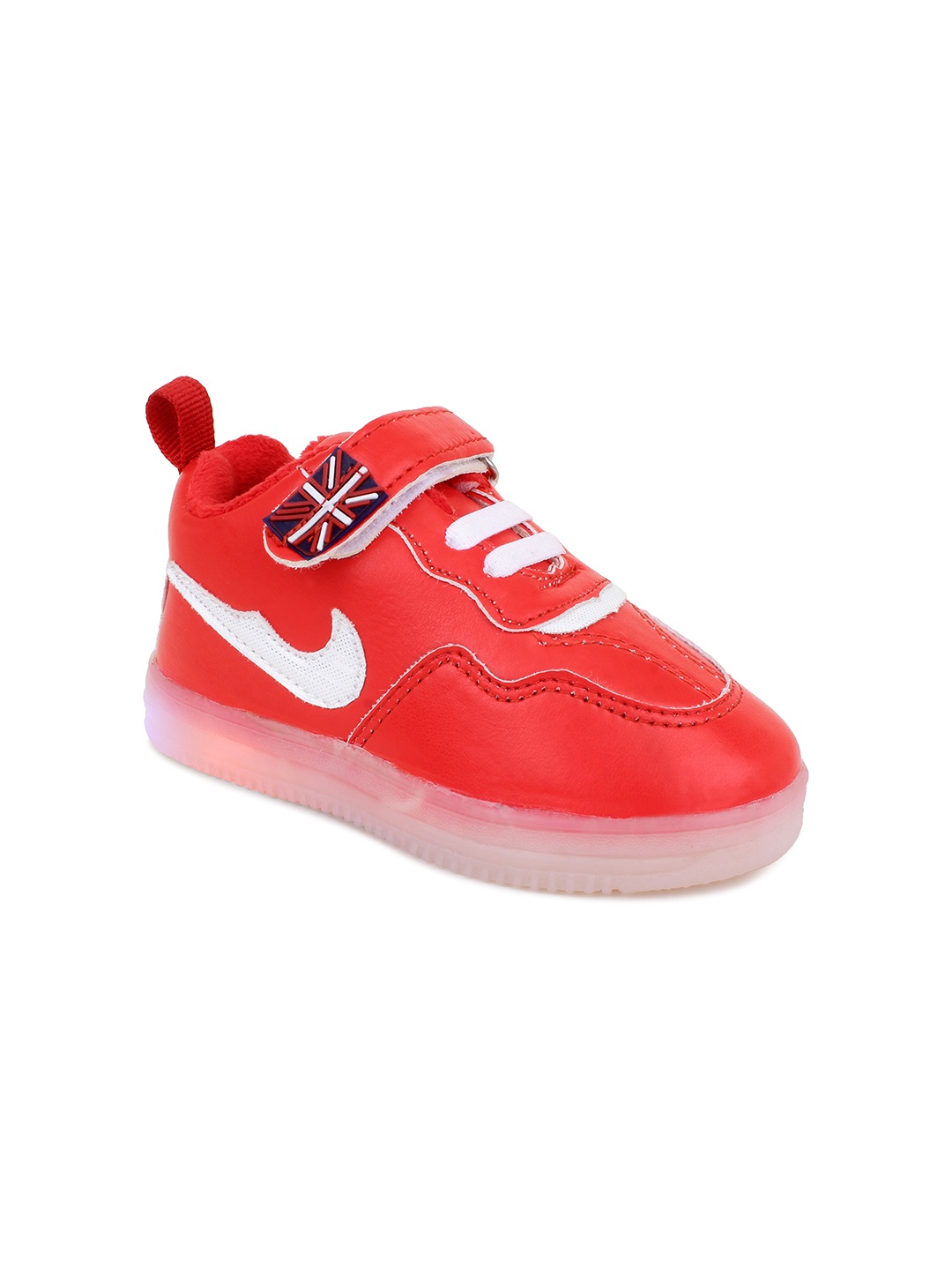 

Superminis Kids Printed Velcro Sneakers, Red