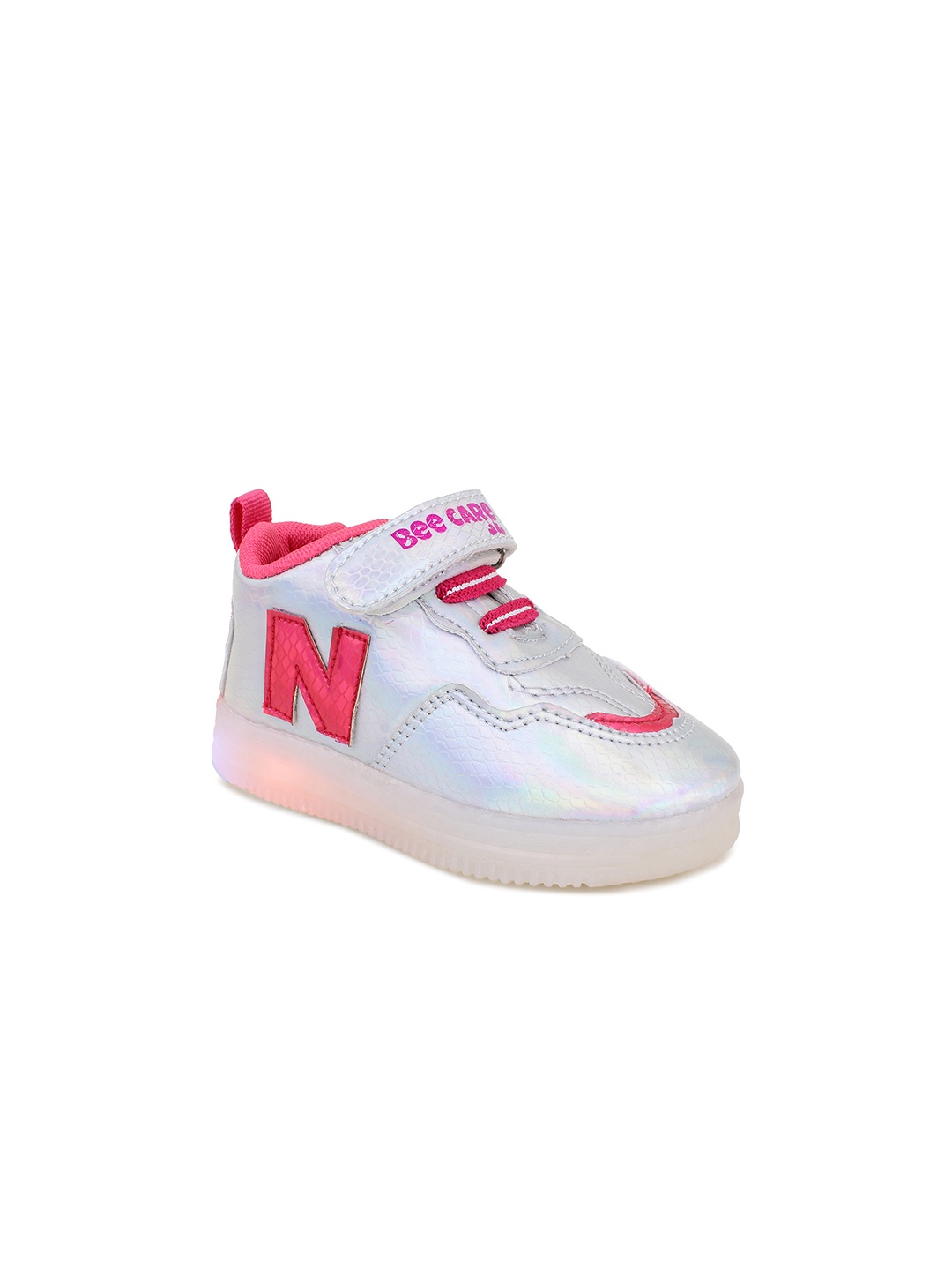 

Superminis Kids Colourblocked Lightweight Sneakers, Silver