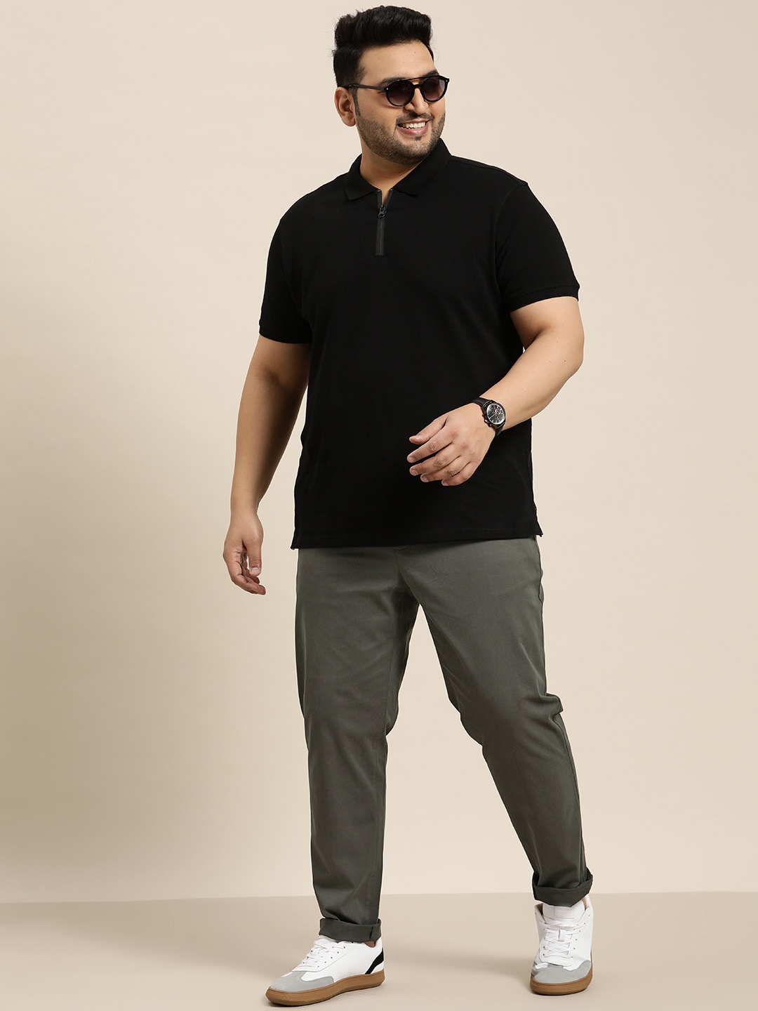 

Sztori Men Plus Size Chinos Trousers, Charcoal