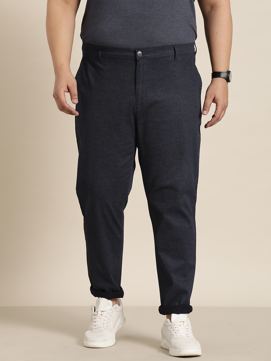 

Sztori Men Plus Size Chinos, Navy blue