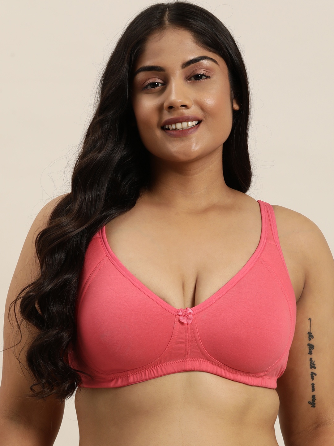 

Sztori Plus Size Non-Wired Non Padded Tshirt Bra- SZ13-VANA02-VANA02, Pink