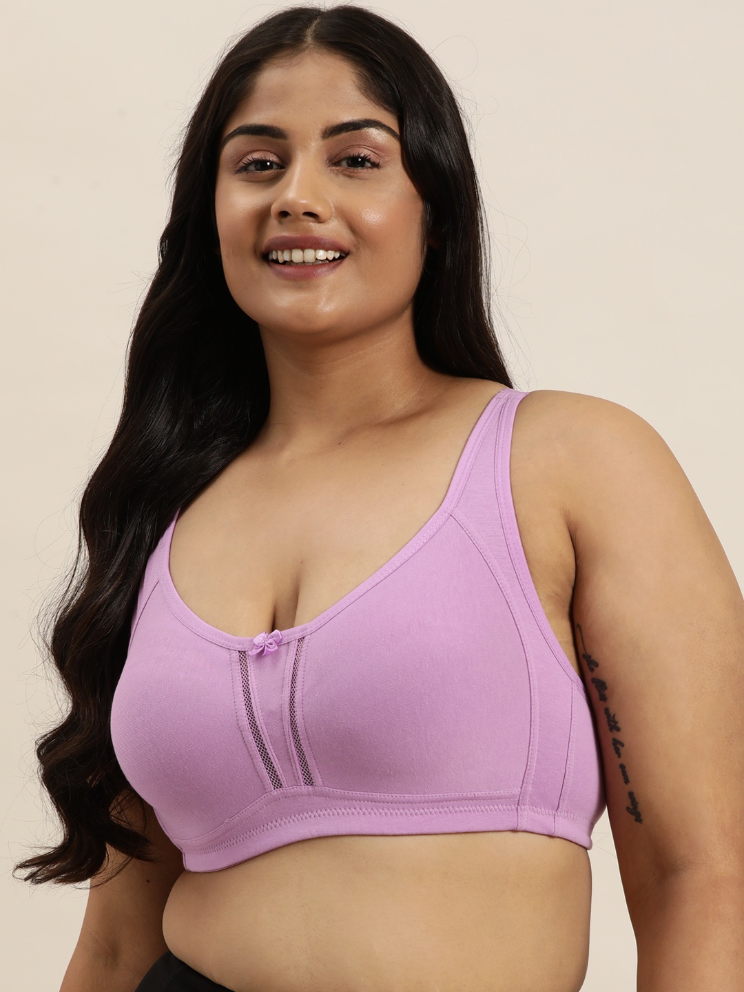 

Sztori Plus Size Medium Coverage Non-Wired T-Shirt Bra, Lavender