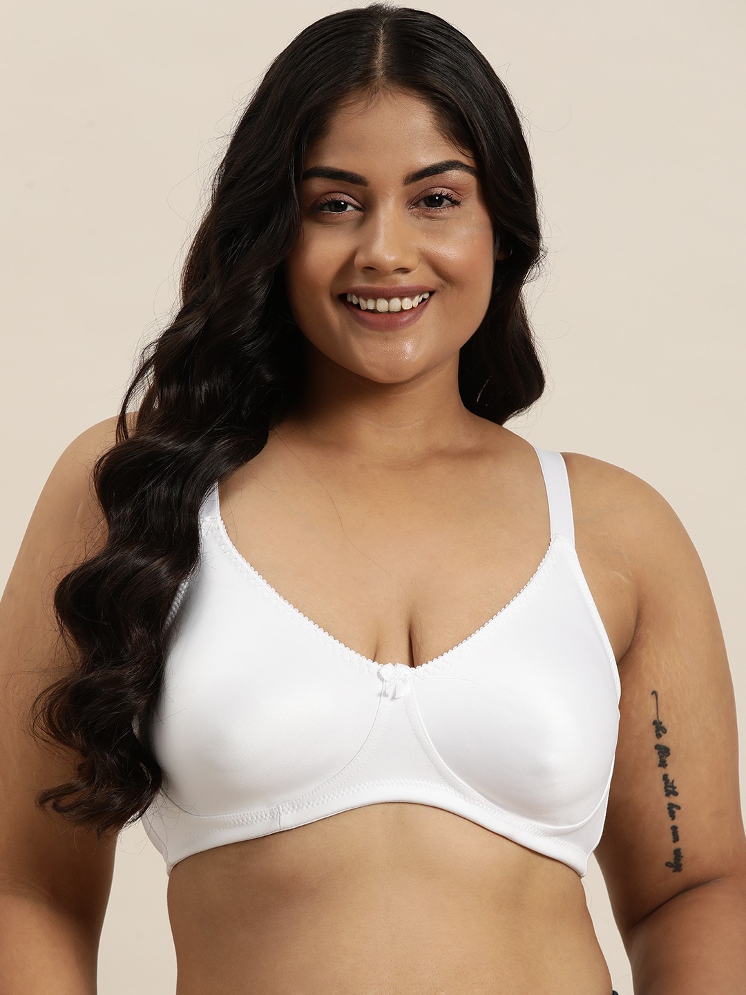 

Sztori Plus Size Medium Coverage Bra, White