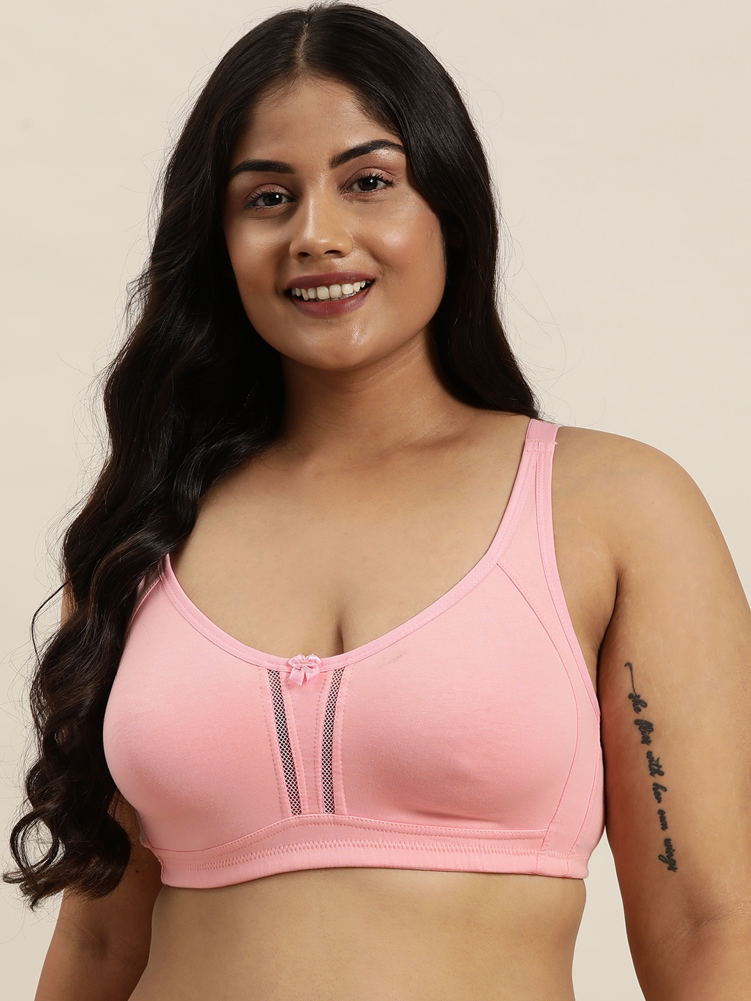 

Sztori Plus Size Bra Medium Coverage SZ07-FROA01-FROA01, Pink