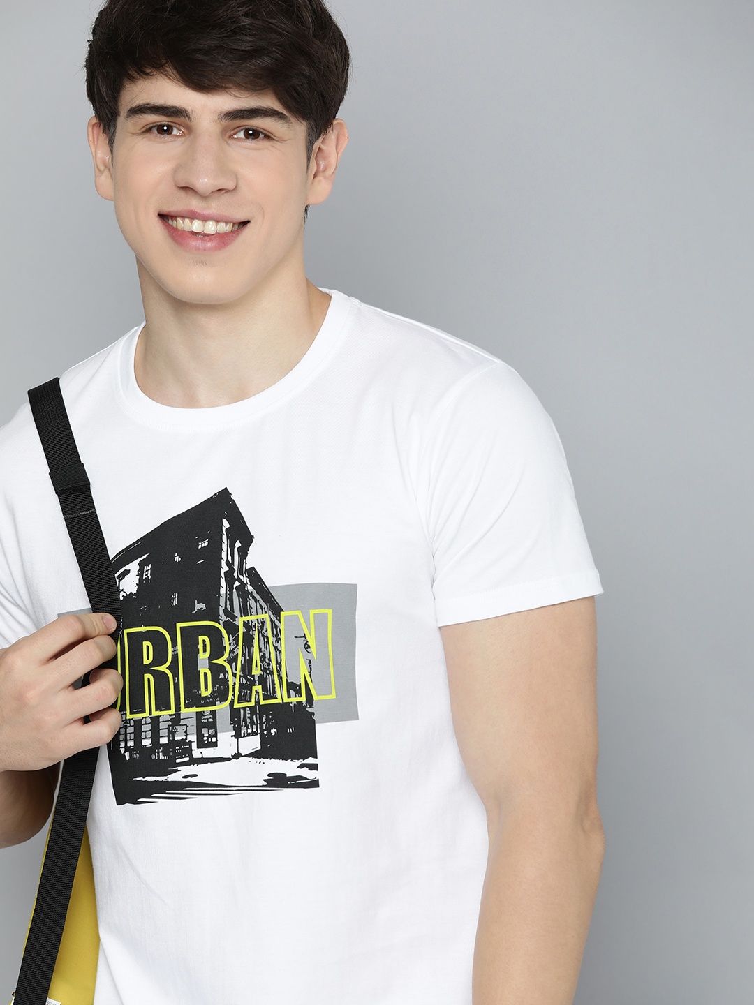 

HERE&NOW Printed Pure Cotton T-shirt, White