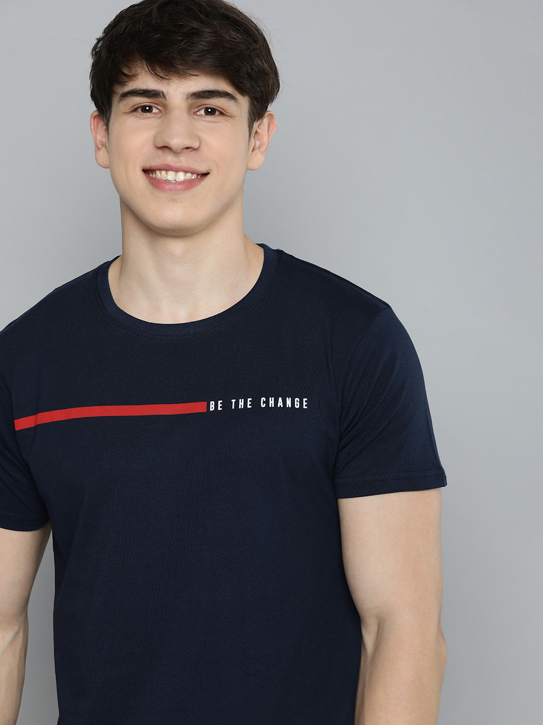 

HERE&NOW Pure Cotton T-shirt, Navy blue